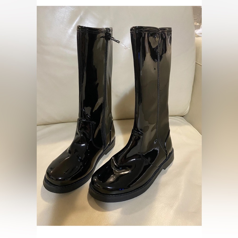 Tucker & Tate Black Shiny faux boots Girls 13M